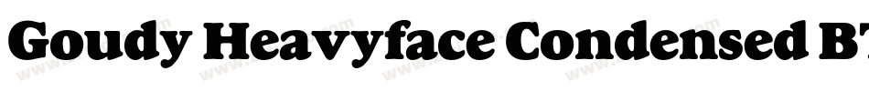 Goudy Heavyface Condensed BT字体转换